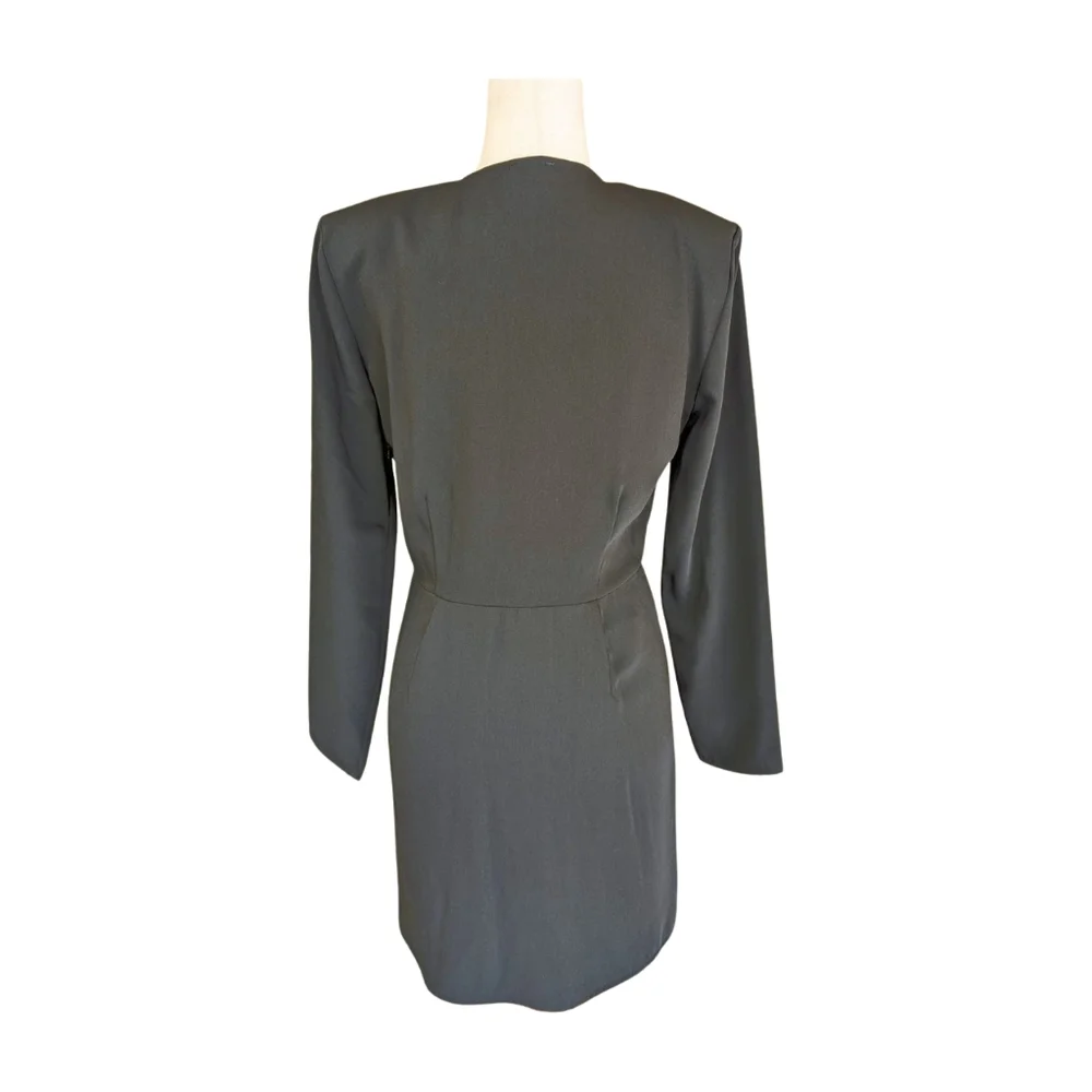 NWT THE KOOPLES Black Glam V-Neck Mini Dress‎ Size FR2/US6